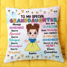 Load image into Gallery viewer, Personalized Princess Pillow - Special Granddaughter Gift
