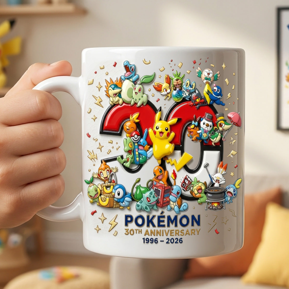 "Celebrate the Fun of Pokémon!" - Cute Monster Squad Coffee Mug, Personalized Gift for Pokémon Fans Coffee Mug PopCulturePrints