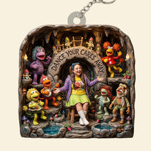 Load image into Gallery viewer, Dance Your Cares Away Keychain - Custom Photo Gift for Friends and Family Keychains PopCulturePrints

