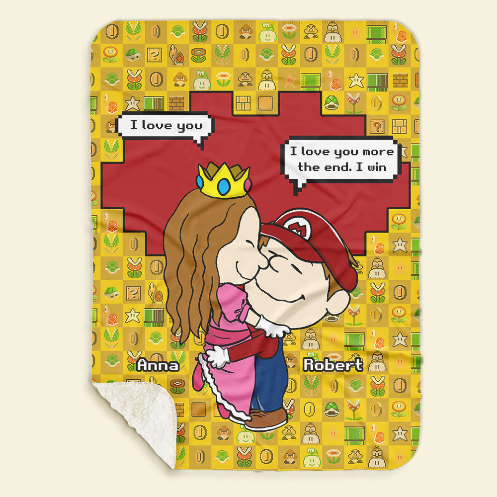 Personalized Mario Theme Couple Blanket Blanket PopCulturePrints