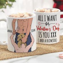 Load image into Gallery viewer, Custom Couples Coffee Mug – All I Want for Valentine&#39;s Day Is You Coffee Mug PopCulturePrints
