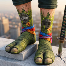 Load image into Gallery viewer, “Unleash Your Inner Legend!” - Unique Personalized Warrior Socks - Custom Gifts for Fans and Friends
