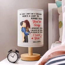 Load image into Gallery viewer, In Case I Don&#39;t Say It Enough - Personalized Fabric Lamp for Couples Fabric Lamp PopCulturePrints
