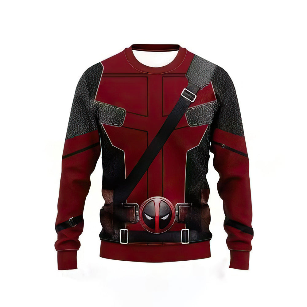 Dual Superhero Costume Hoodie - Wolverine and Deadpool Mashup