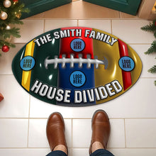 Load image into Gallery viewer, Personalized American Football House Divided Doormat Doormat PopCulturePrints
