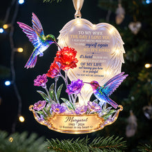 Load image into Gallery viewer, A Part In Heaven Hummingbird Couple Ornament - Personalized Keepsake To Remember The Departed One 05QHTA141026 Ornament PopCulturePrints
