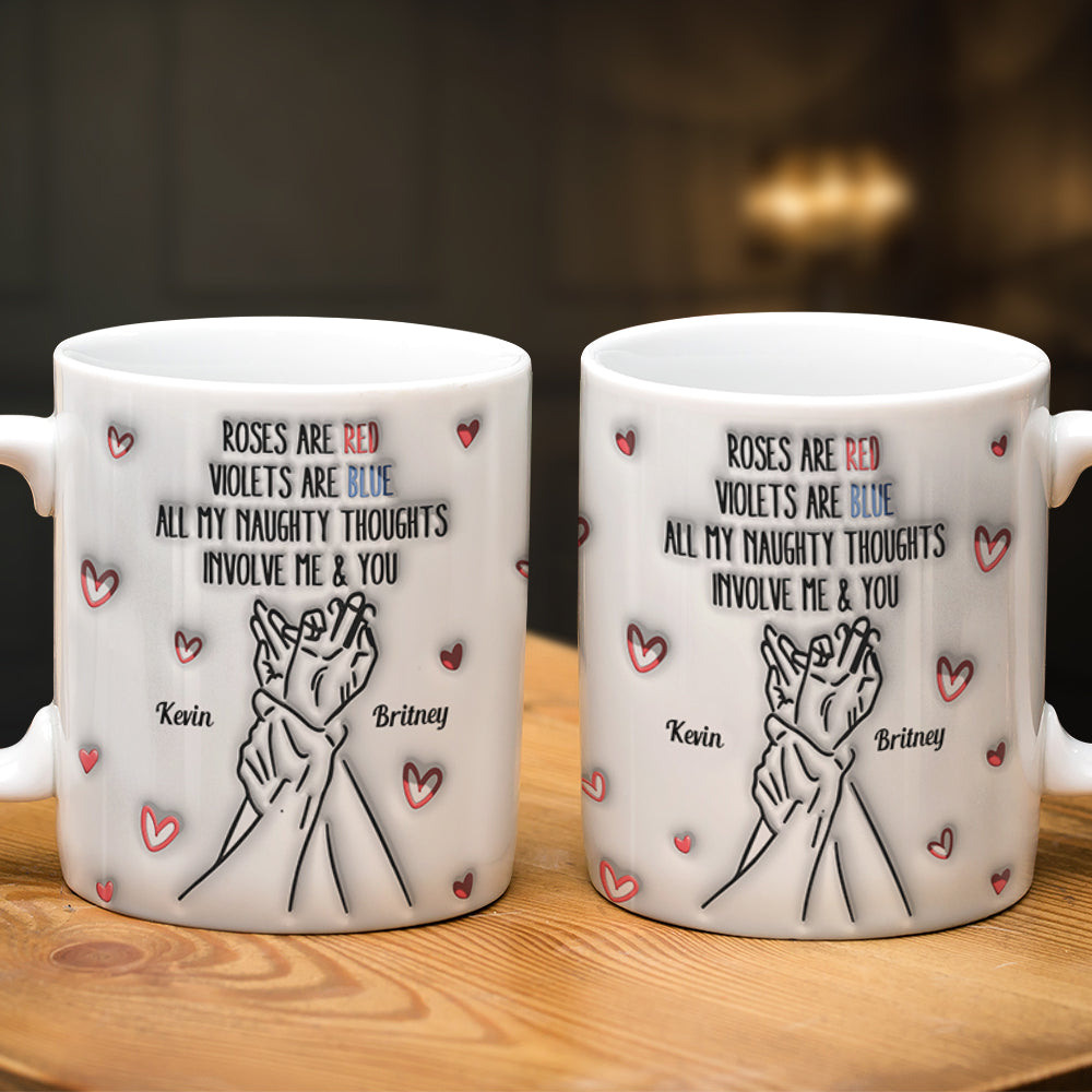 Personalized Couple Coffee Mug - All My Naughty Thoughts Involve Us Coffee Mug PopCulturePrints