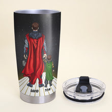 Load image into Gallery viewer, Mighty Dad Personalized Tumbler - Best Dad in the Galaxy Tumbler Cup PopCulturePrints
