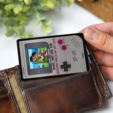 Load image into Gallery viewer, Retro Game Love | Valentine's Day Gifts | Personalized Couple Wallet Card Wallet Card PopCulturePrints
