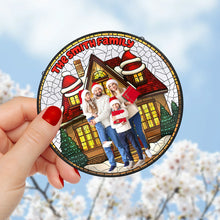 Load image into Gallery viewer, Personalized Family Christmas Stained Glass Ornament Ornament PopCulturePrints
