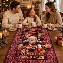 Load image into Gallery viewer, “Welcome to the Johnsons” - Fun Christmas Quilted Table Runner - Personalized Holiday Gift Quilted Table Runner PopCulturePrints
