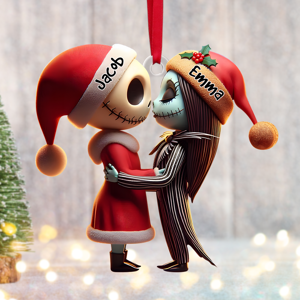 Custom Horror Couple Christmas Ornament