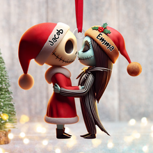 Load image into Gallery viewer, Custom Horror Couple Christmas Ornament
