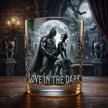 Load image into Gallery viewer, Love In The Dark Round Glass - Custom Personalized Gift for Couples
