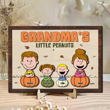 Load image into Gallery viewer, Personalized Grandma&#39;s Little Peanuts Wood Sign
