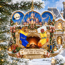 Load image into Gallery viewer, Celebrate Your Love: Our First Christmas as Mr. &amp; Mrs. - Personalized Newly Married Couple Ornament
