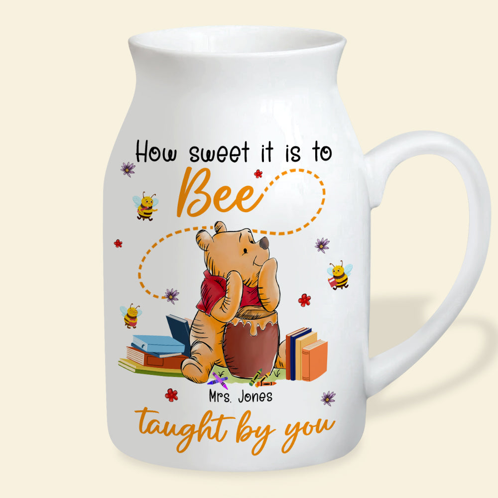 Personalized Best Teacher Ever Flower Vase Flower Vase PopCulturePrints