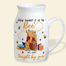 Load image into Gallery viewer, Personalized Best Teacher Ever Flower Vase Flower Vase PopCulturePrints
