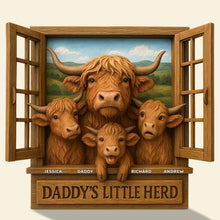 Load image into Gallery viewer, “For the Best Dad Ever!” - Personalized Daddy&#39;s Little Herd Acrylic Plaque - Gift for Fathers, Dads, and Grandpas Shaped Plaques PopCulturePrints
