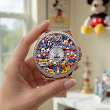 Load image into Gallery viewer, "Celebrate the Spirit of America!" - Personalized Mesh Strap Quartz Watch - Gift for Patriots and Disney Lovers Quartz Watch PopCulturePrints
