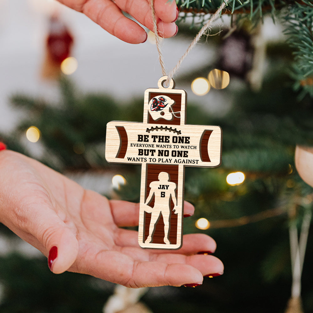 Personalized 2-Layered American Football Ornament for Fans Ornament PopCulturePrints