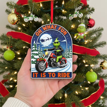 Load image into Gallery viewer, Oh What Fun, It Is To Ride - Personalized Acrylic Ornament for Christmas Ornament PopCulturePrints
