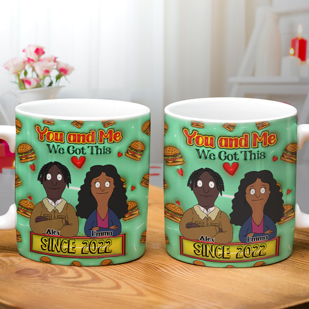 Customizable 3D Mug for Couples - Valentine's Day Gifts & Pop Culture Gift Since 2015 Coffee Mug PopCulturePrints