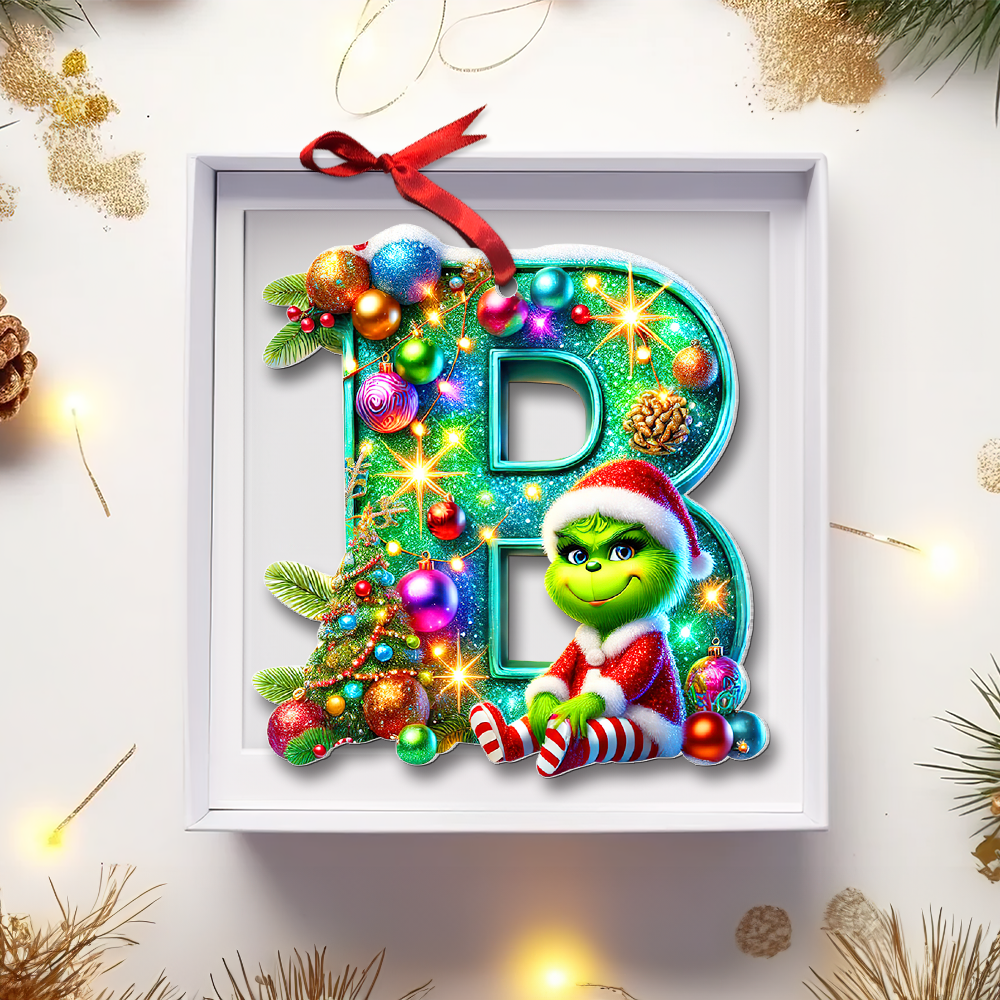 Personalized Christmas Ornament for Movie Fans: Alphabet Letter 'B' Ornament PopCulturePrints