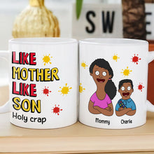 Load image into Gallery viewer, &quot;Like Mother, Like Son&quot; - Personalized Funny Mug for Mom, Gift for Mother&#39;s Day, Grandma, and More Coffee Mug PopCulturePrints
