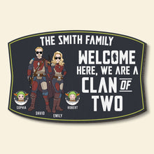 Load image into Gallery viewer, Personalized 'Clan of Two' Wood Sign – Custom Gift for Families Wood Sign PopCulturePrints
