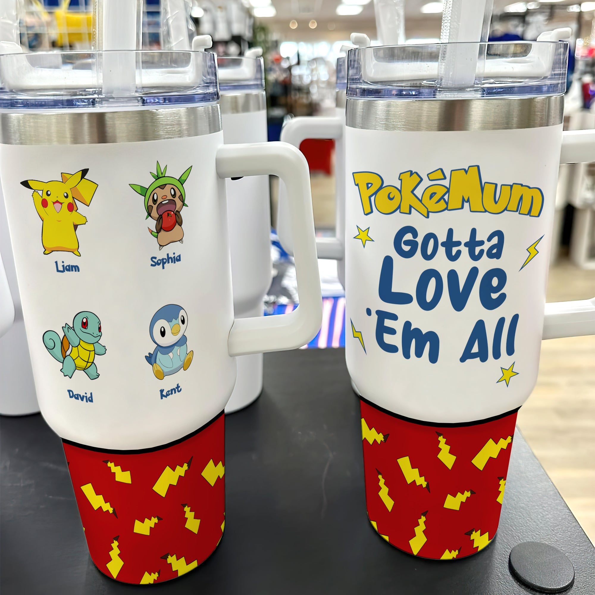 Customizable Pokémon Inspired Tumbler for Mom - Perfect Mother's Day Gift