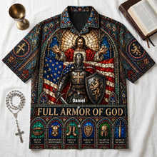 Load image into Gallery viewer, “Be Strong in the Lord” - Full Armor Of God Hawaiian Shirt - Personalized Gifts For Christian Hawaiian Shirts PopCulturePrints
