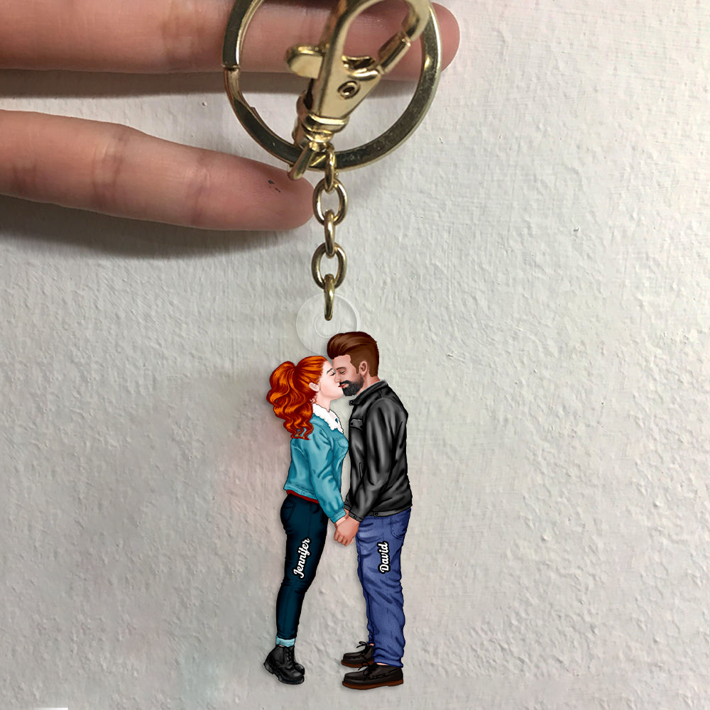 Personalized Kissing Couple Keychain - Perfect Gift for Couples Keychains PopCulturePrints