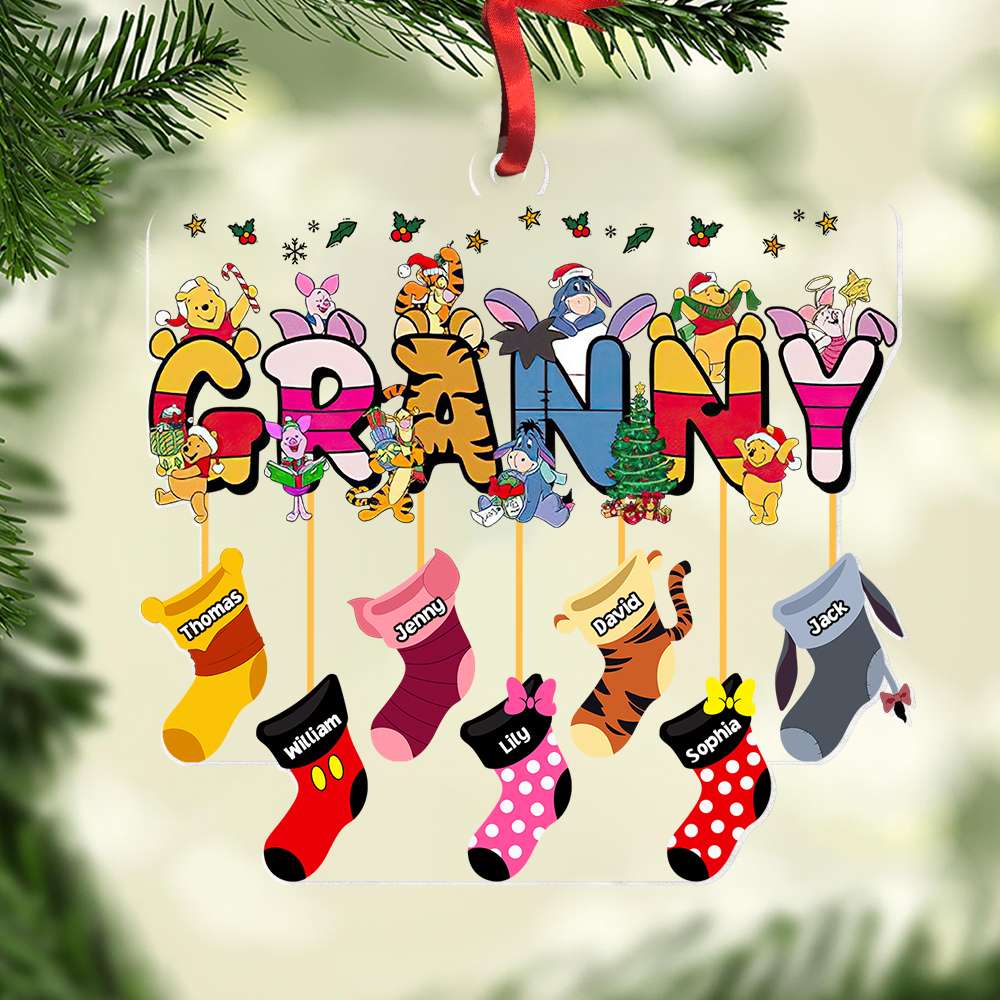 Custom Cartoon Grandma Christmas Ornament Ornament PopCulturePrints