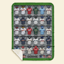 Load image into Gallery viewer, "Score Big with Style!" - Personalized Sport Teams Uniform Blanket - Custom Gift for Sport Fans, Friends, Family Blanket PopCulturePrints
