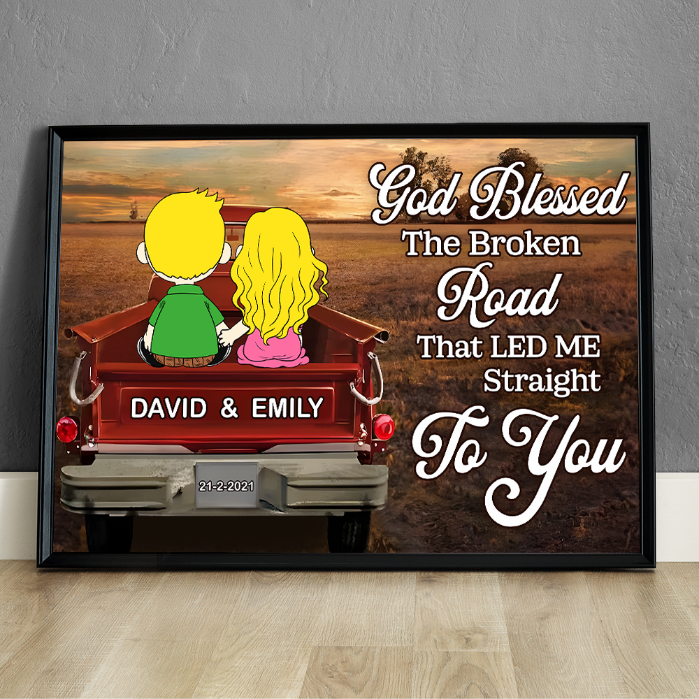 Personalized Couple Canvas Print - A Heartfelt Gift Poster & Canvas PopCulturePrints