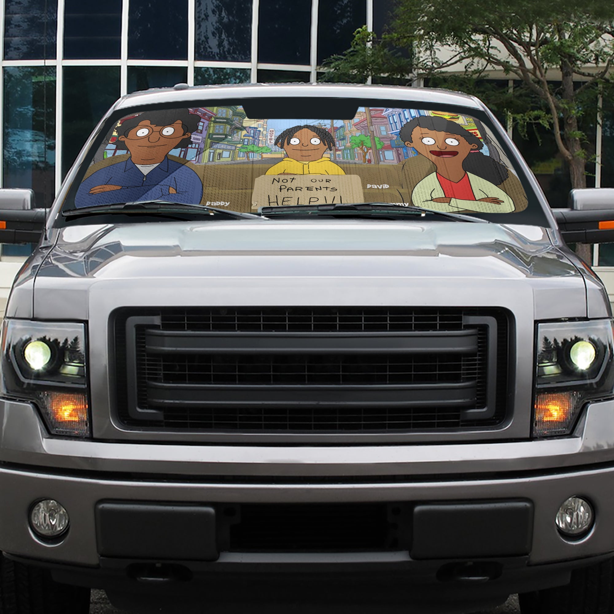 Personalized Family Windshield Sunshade - Fun Pop Culture Design Doormat PopCulturePrints