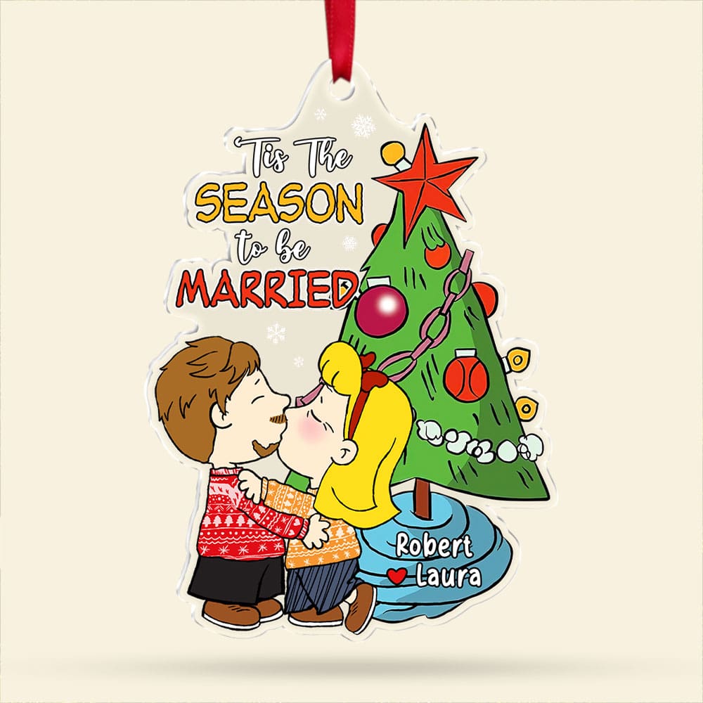 Personalized Couple Christmas Ornament - Perfect Valentine's Day Gifts for Newlyweds Ornament PopCulturePrints