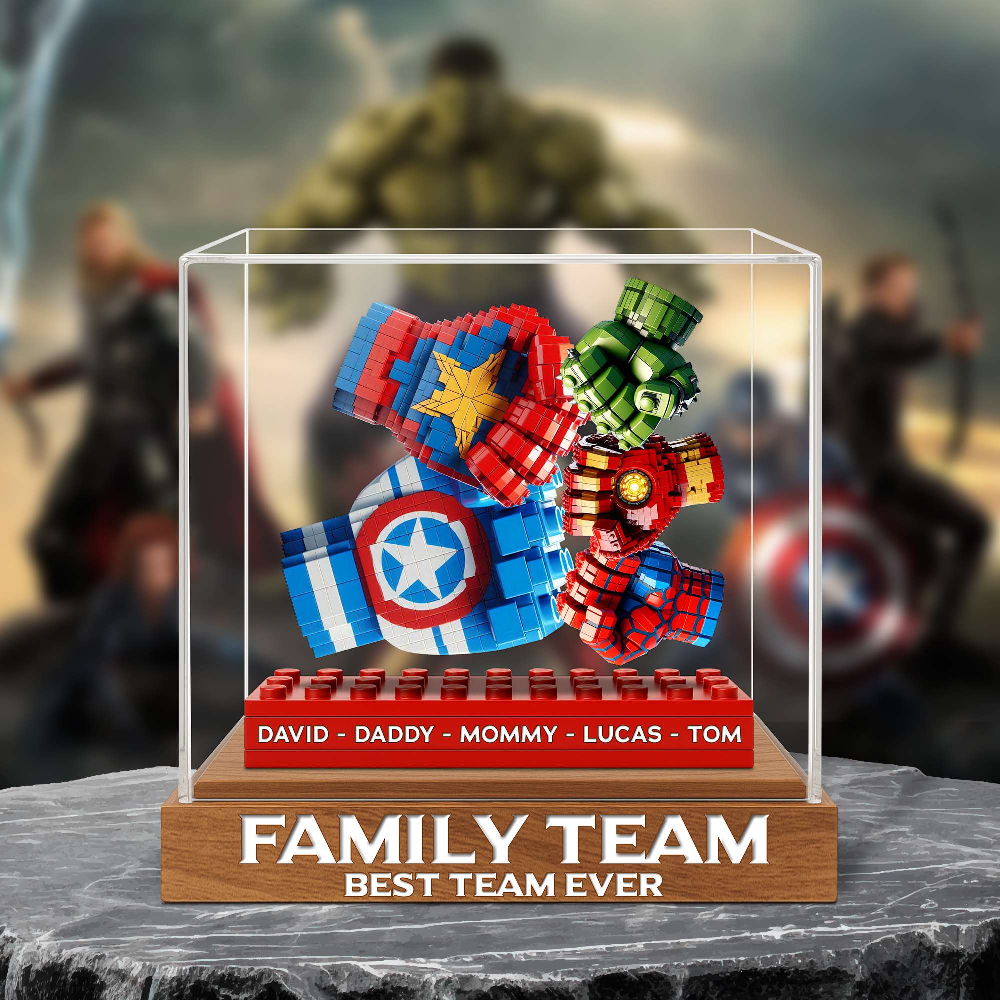 "Best Family Ever" - Personalized Acrylic Plaque Gift for Family, Perfect for Dad, Grandpa, and More! Shaped Plaques PopCulturePrints