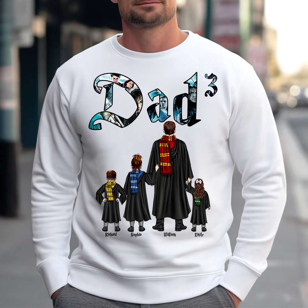 Personalized Wizard Family Dad T-Shirt