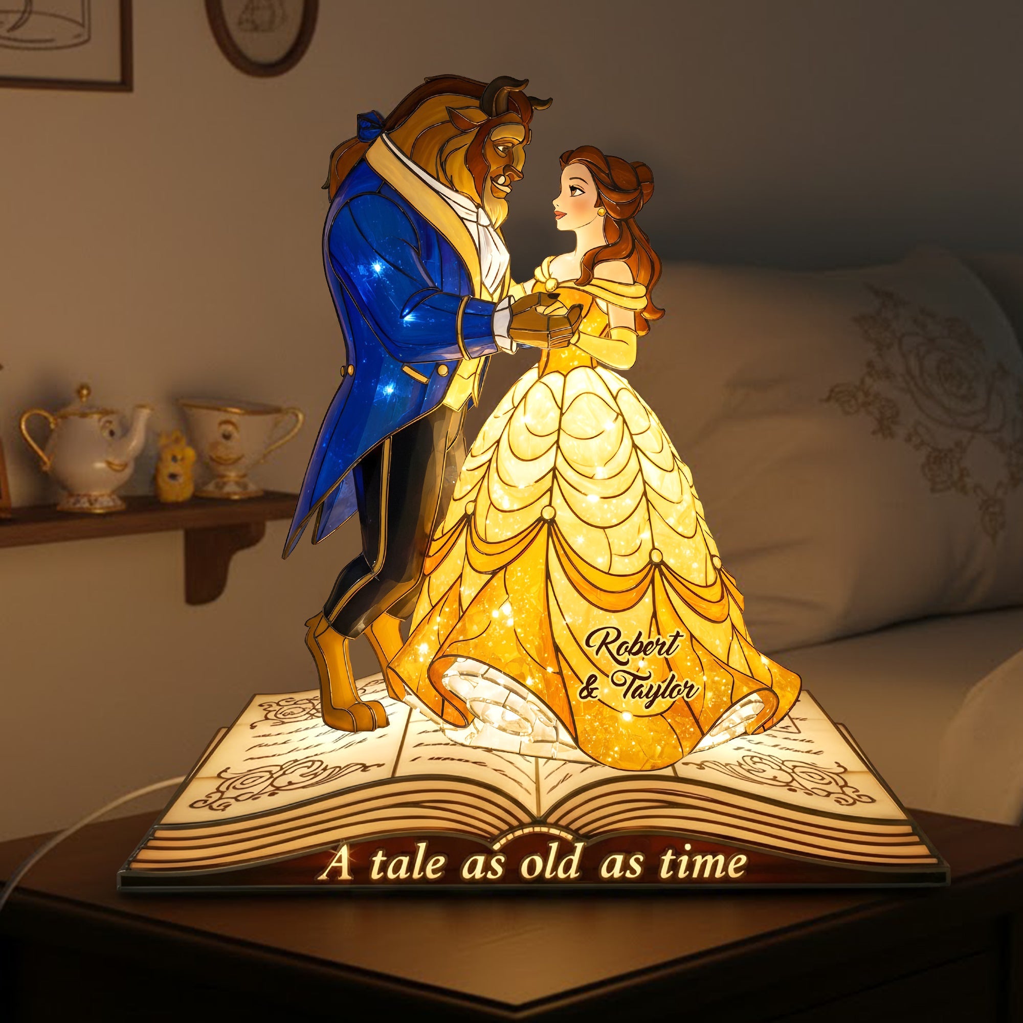 A Timeless Love Story Light Box - Personalized Gift for Couples Light Box PopCulturePrints