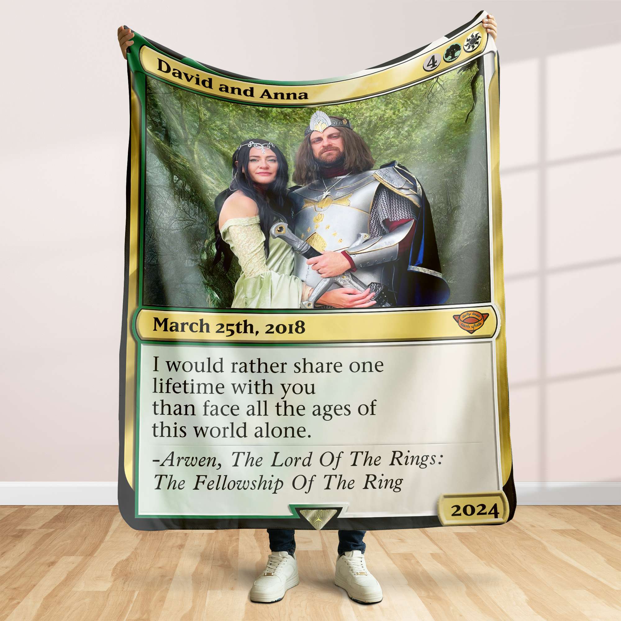 Personalized Fantasy Adventure Blanket for Couples | Unique Love Gift | Valentine's Day Gifts Blanket PopCulturePrints