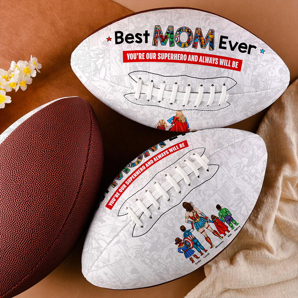You're Our Superhero - Personalized Gift for Mom - Best MOM Ever American Football American Football PopCulturePrints