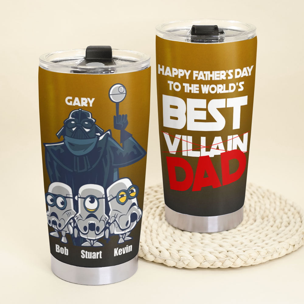 Custom 'Best Villain Dad' Father's Day Tumbler