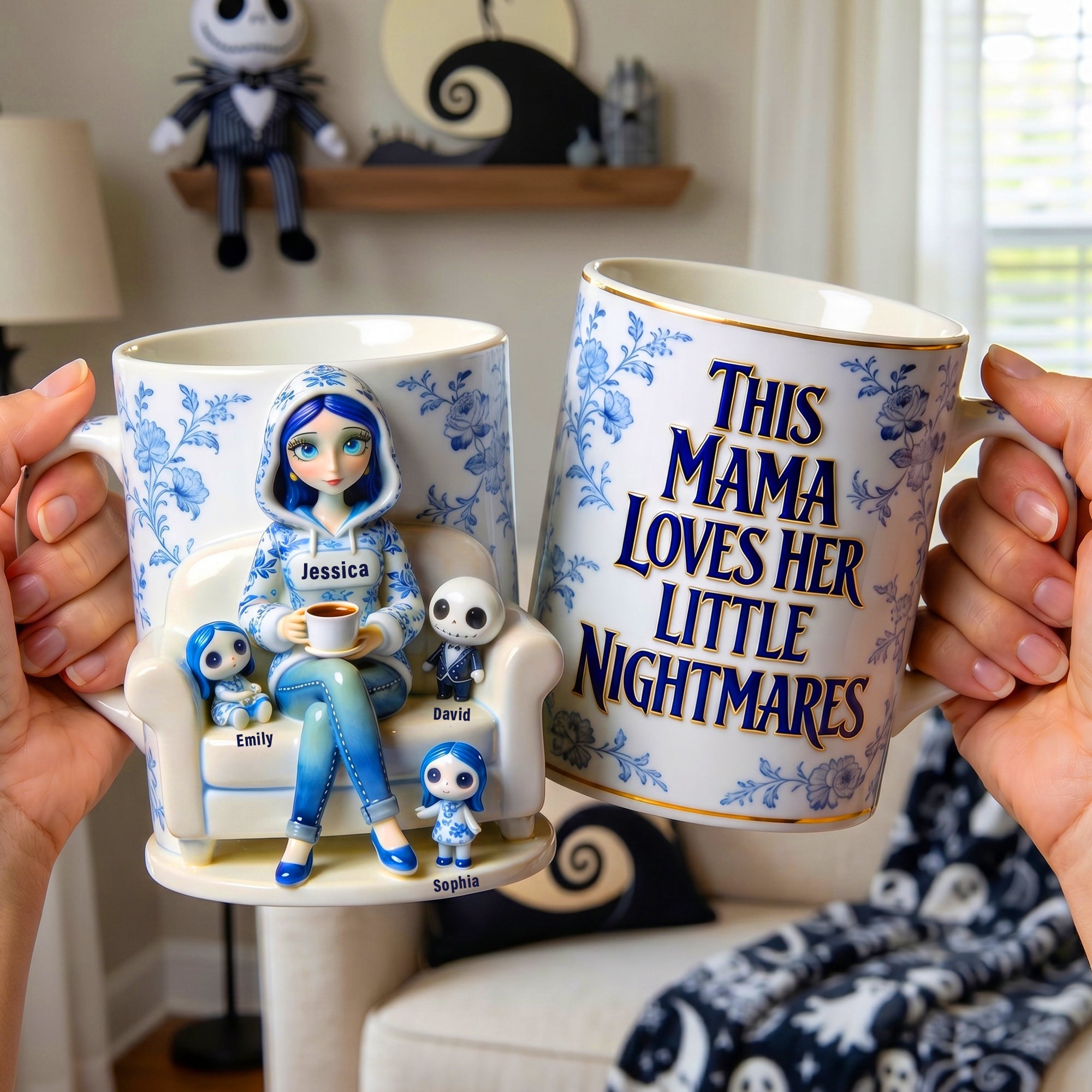 This Mama Loves Her Little Nightmares - Personalized Gothic Mom Coffee Mug for Moms & Grandmas Coffee Mug PopCulturePrints