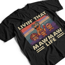 Load image into Gallery viewer, Livin&#39; That Grandma Life Vintage - Personalized T-Shirt for Grandma, Mom, and Family T-shirt PopCulturePrints
