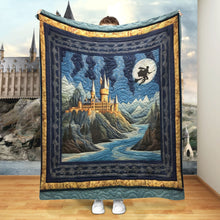 Load image into Gallery viewer, Magical Wizard Castle Quilted Blanket
