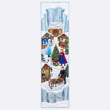 Load image into Gallery viewer, "Celebrate the Magic of Winter!" - Festive Winter Village Table Runner - Personalized Gift for Family and Friends
