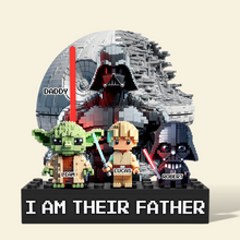 Load image into Gallery viewer, &quot;I Am Their Father&quot; - Personalized Galaxy Dad Plaque - Custom Gift for Dad, Grandpa, and More Shaped Plaques PopCulturePrints

