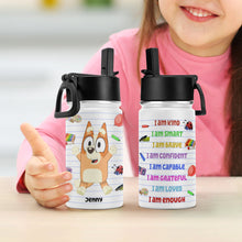 Load image into Gallery viewer, Personalized Kids Hydration Bottle with Inspirational Quotes &amp; Cute Cartoon Design
